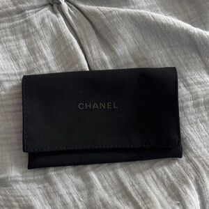 CHANEL Black Felt Cardholder Cover